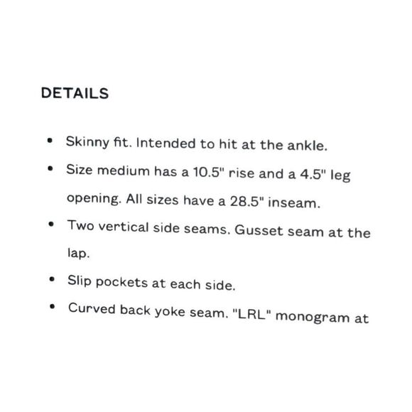 LAUREN RALPH LAUREN FLEECE LINED  LEGGING GREEN LODEN HEATHER - Picture 10 of 10